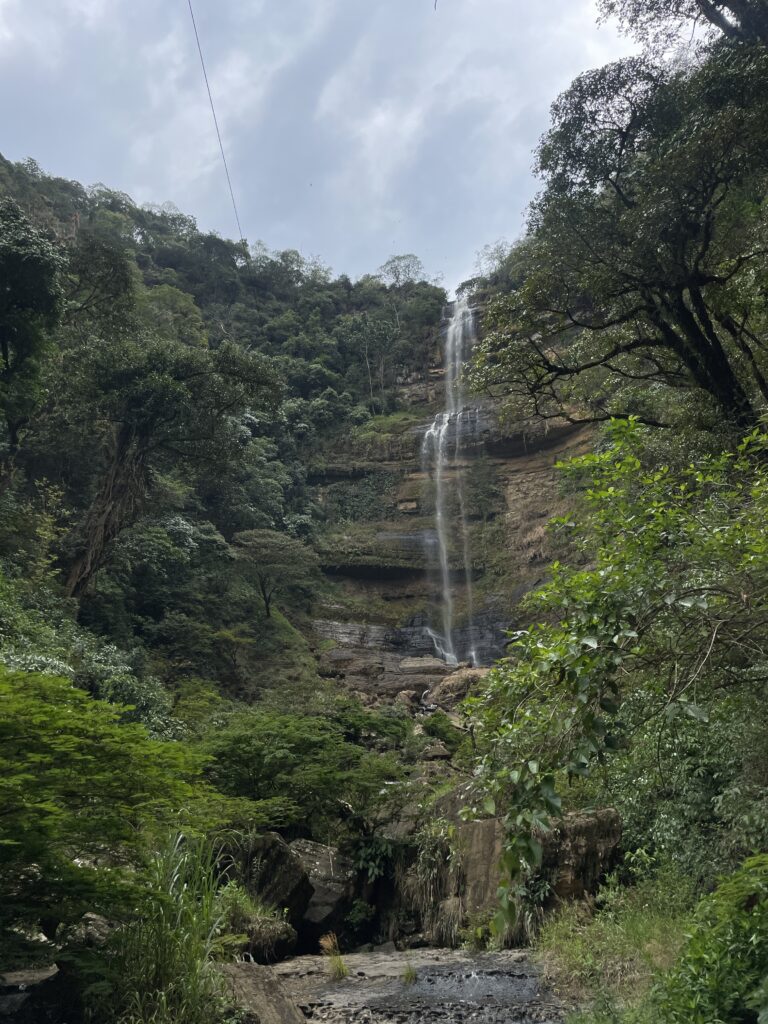 image of juan curi waterfall near san gil in colombia