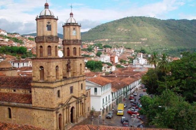 Where to Stay in San Gil, Colombia: Best Hostels, Hotels and Airbnbs (2026) Image of San Gil town centre in Colombia