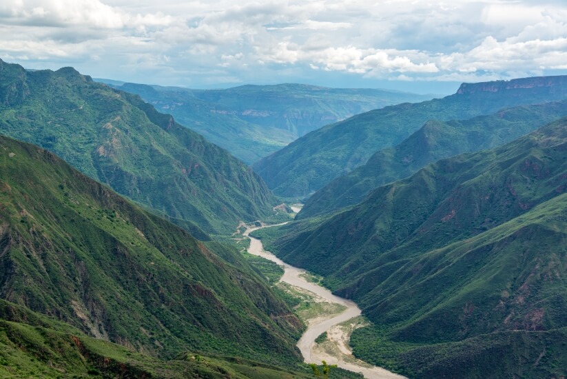 chicamocha canyon in santander colombia