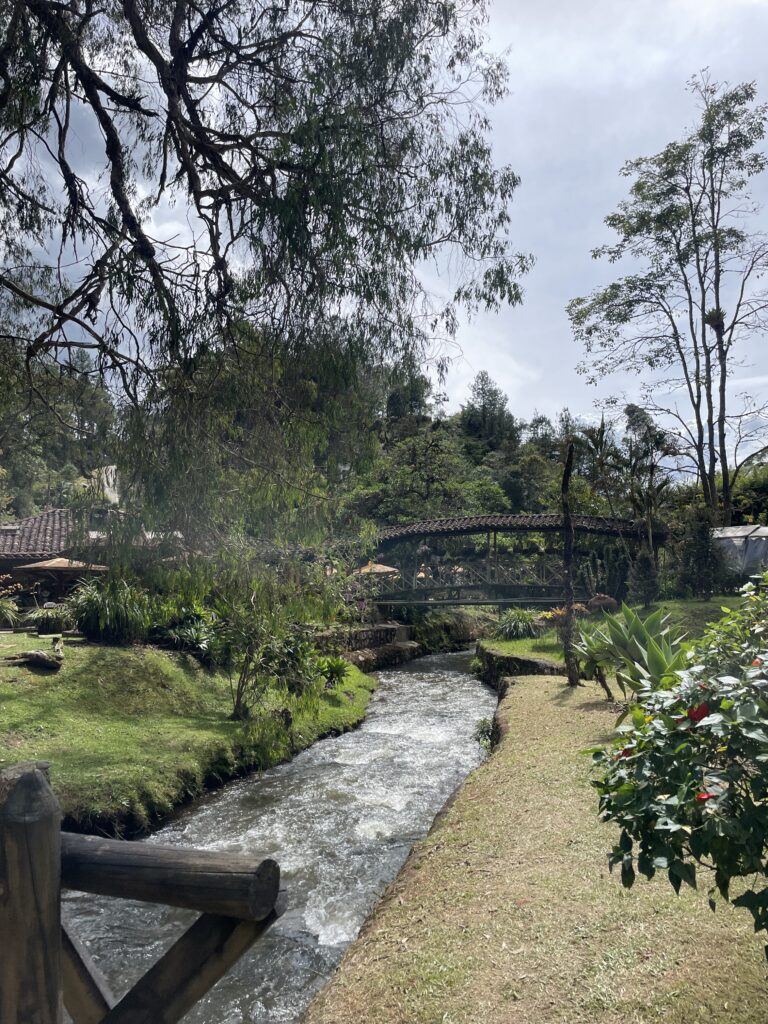 bridge and small river close to el retiro, antioquia colombia