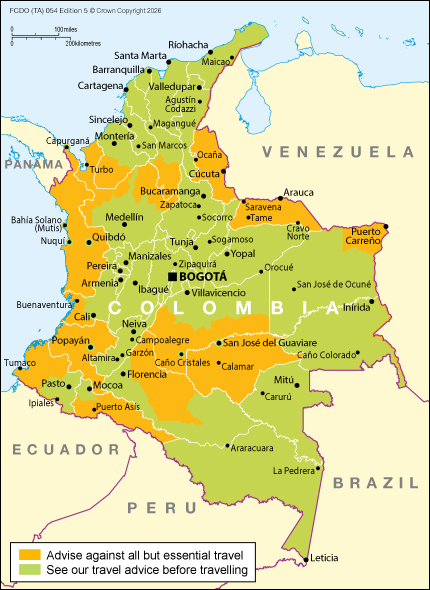 Safety in Medellín, Colombia: No Dar Papaya and Is It Safe for Tourists? (2026) colombia travel risk guidance map in august 2026
