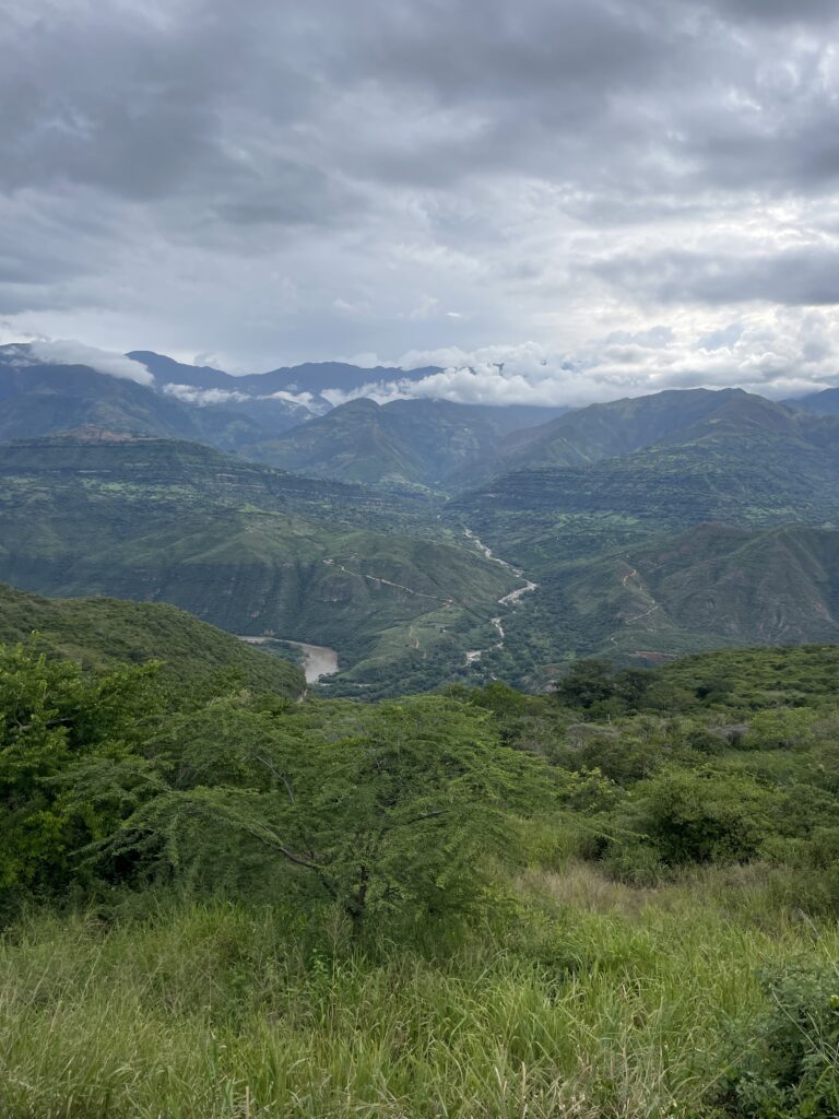 view from the camino real in guane colombia