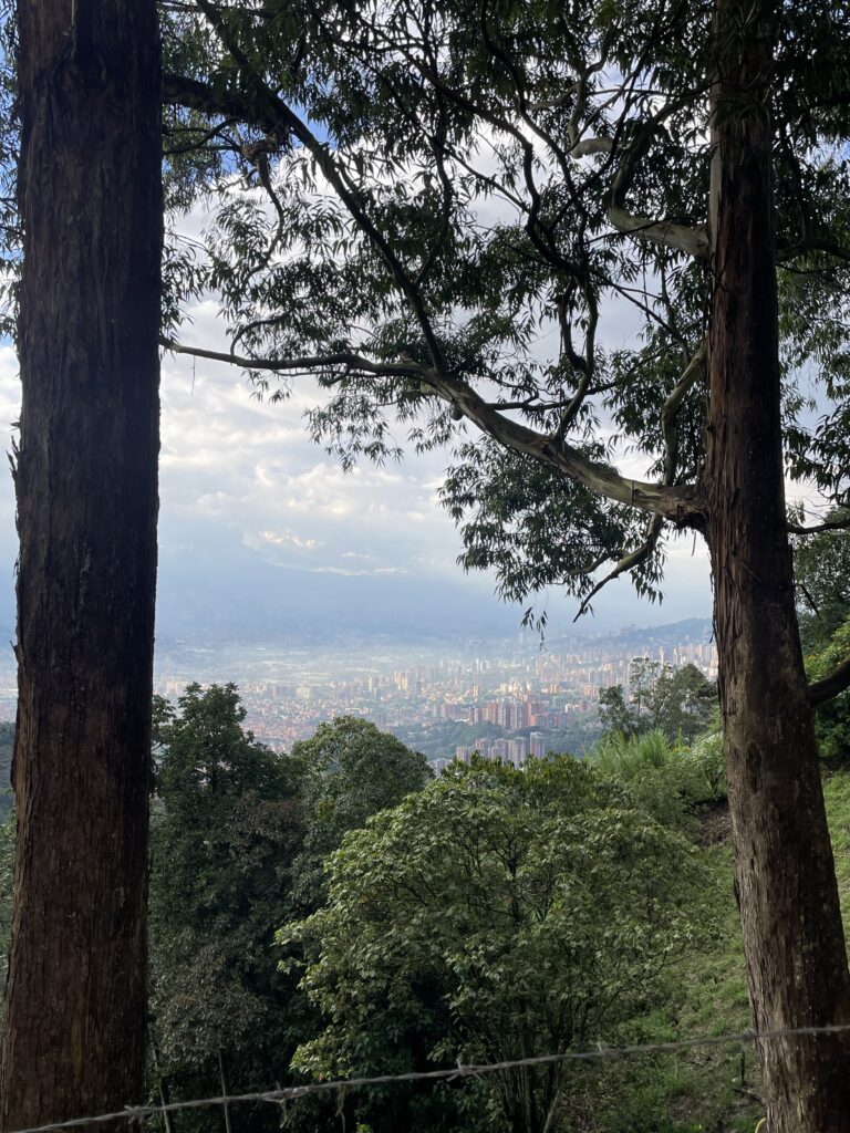 beautiful view of medellin from the surrounding mountains, colombia