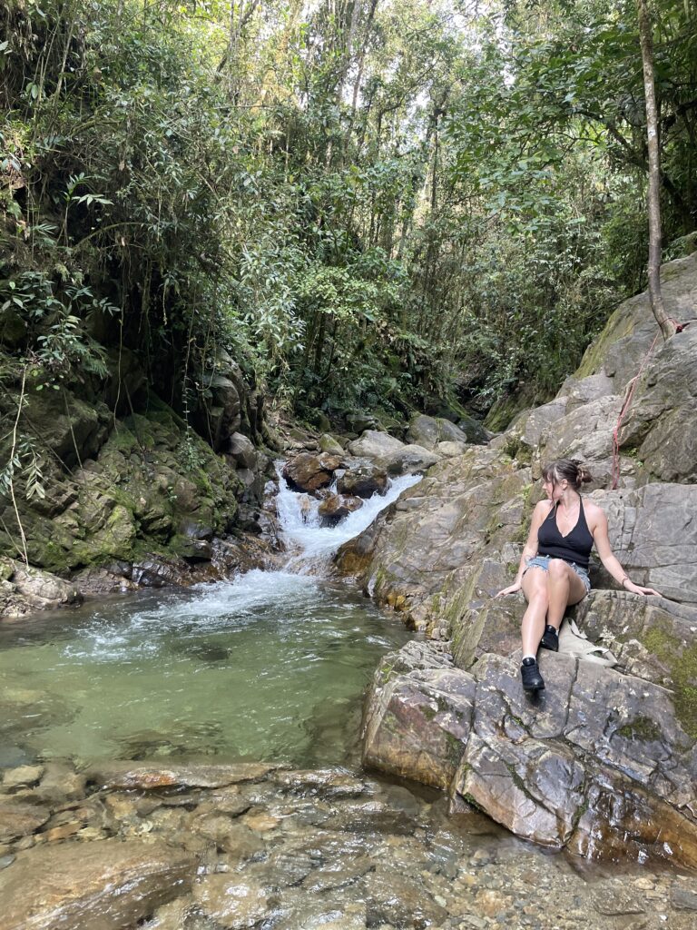 natural waterfall and swimming spot in medellin colombia